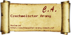 Czechmeiszter Arany névjegykártya